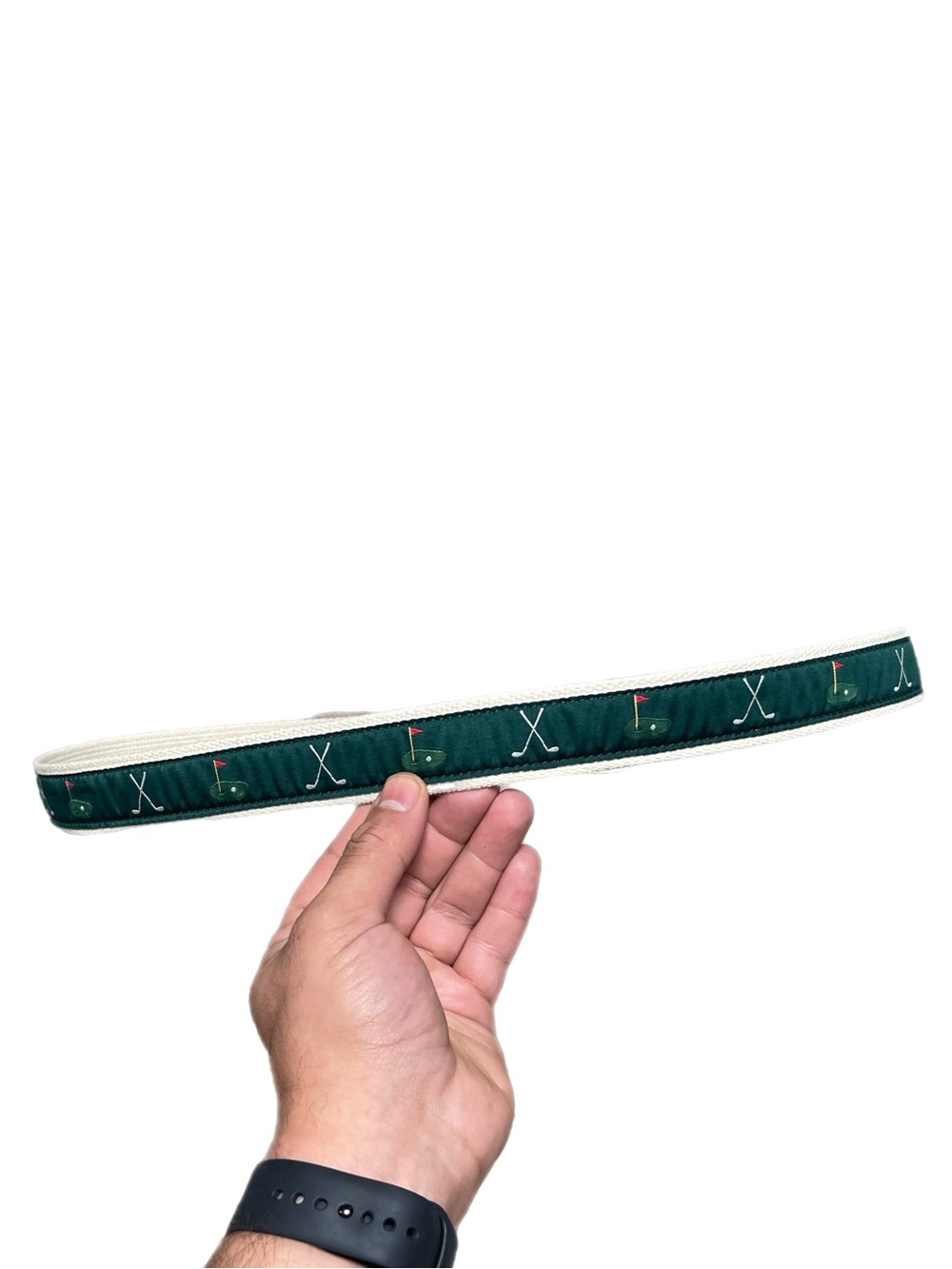 NWOT: J. Crew Canvas Golf Print Belt - Picture 3 of 5